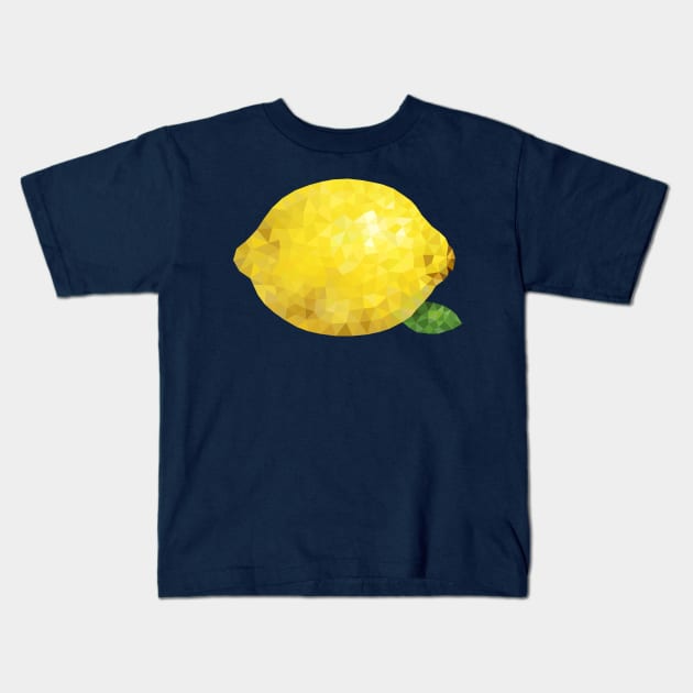 Low poly lemon Kids T-Shirt by XINNIEandRAE